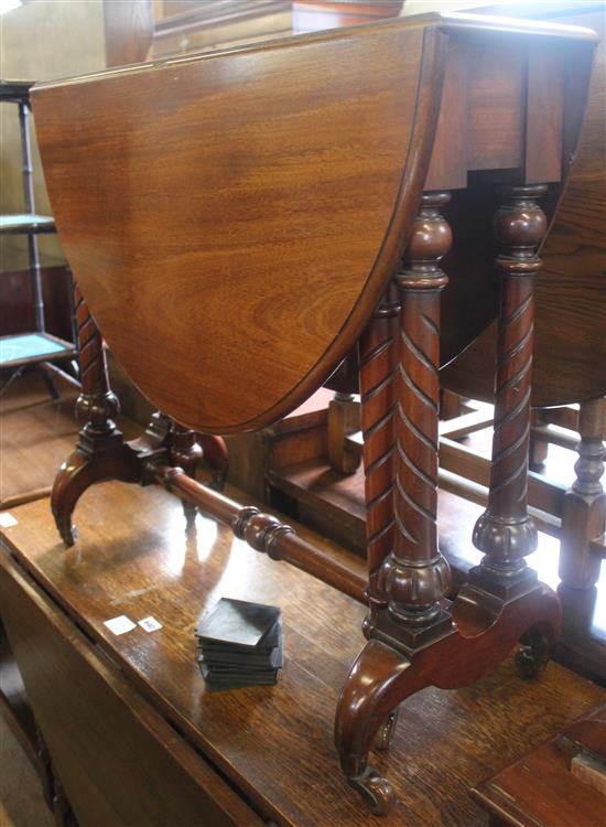 Victorian mahogany oval Sutherland table(-)